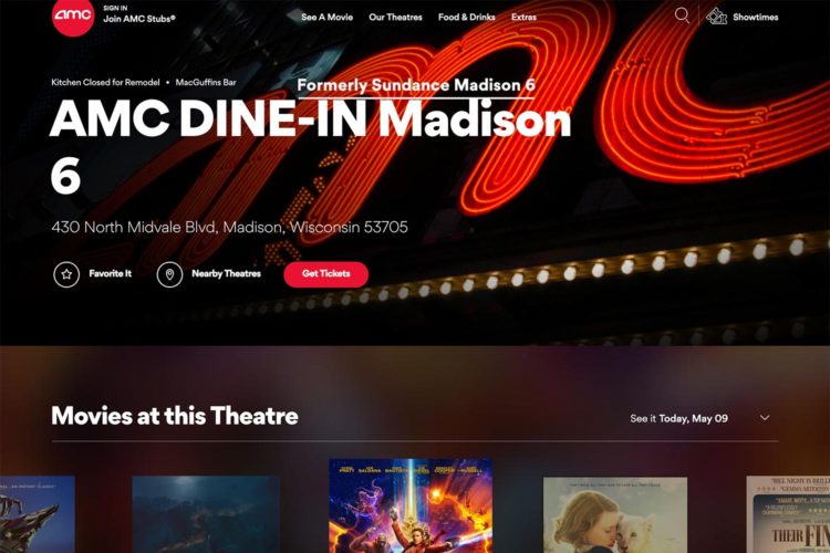 Sundance is now “AMC DINE-IN Madison 6” so here are some alternative names to use