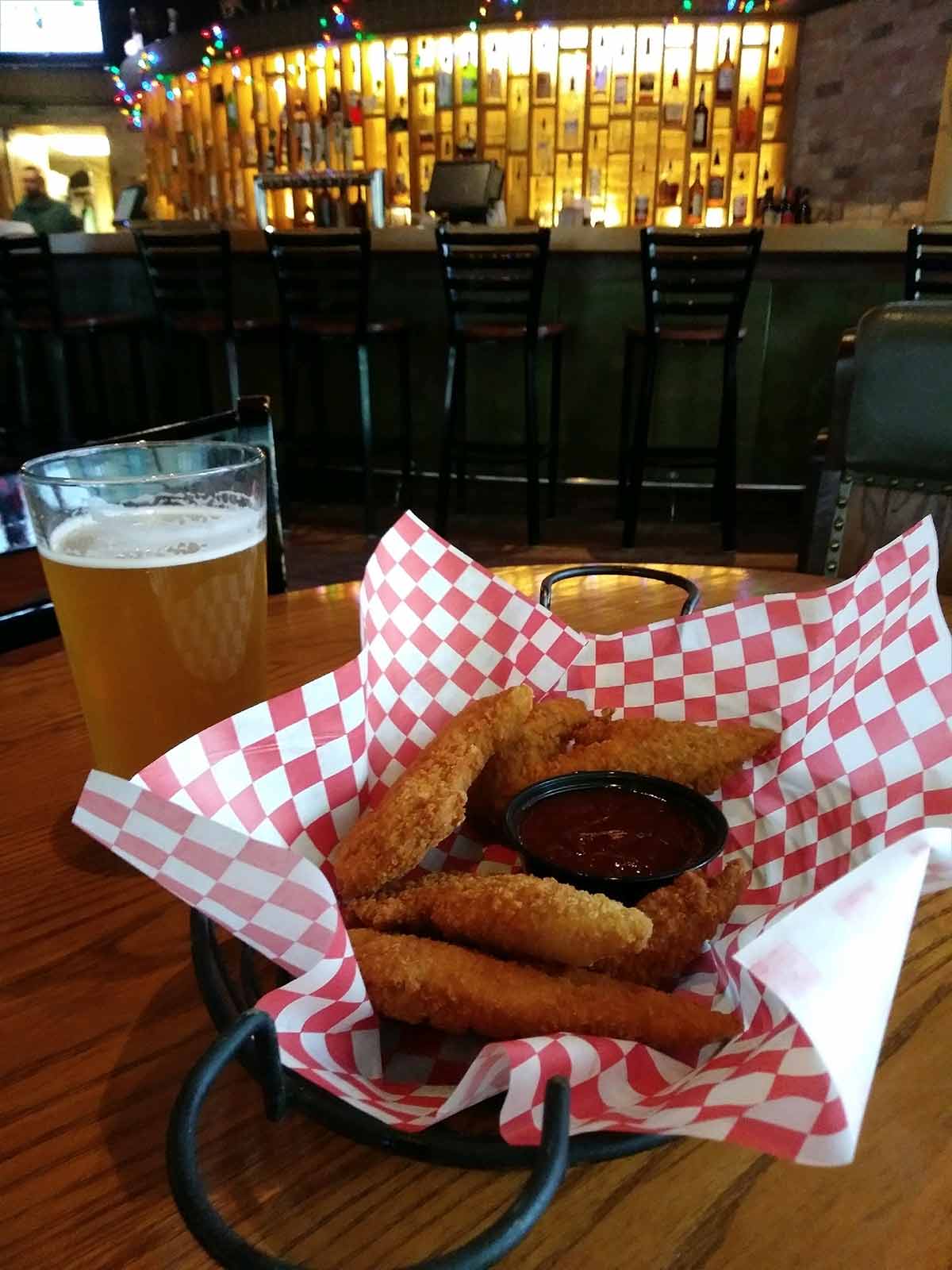 Chicken tenders at Paisan's happy hour