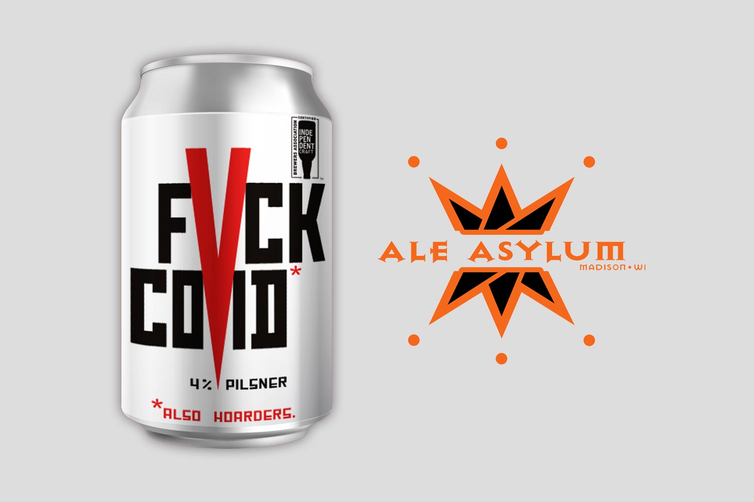 Details about   FVCK CVID* also hoarders 12oz ALUMINUM EMPTY ALE ASYLUM BEER CAN 